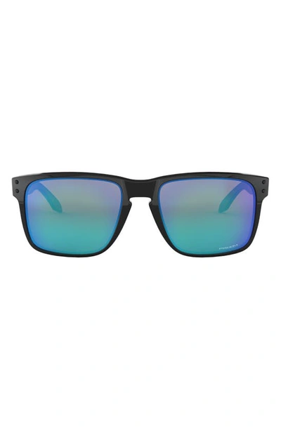 Shop Oakley Holbrook Xl 59mm Mirrored Square Sunglasses In Black/ Prizm Sapphire