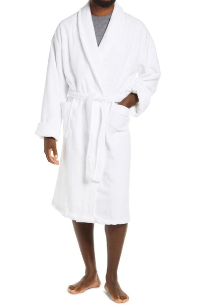 Shop Majestic Earthright Shawl Collar Terry Robe In White