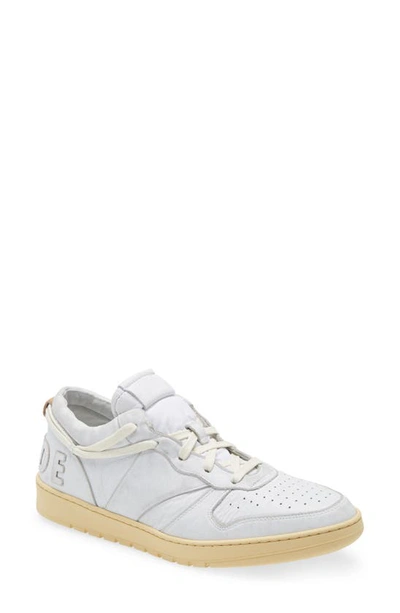 Shop Rhude Rhecess Low Top Sneaker In White/white