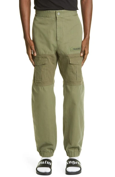 Shop Palm Angels Military Cargo Pants In Military Green