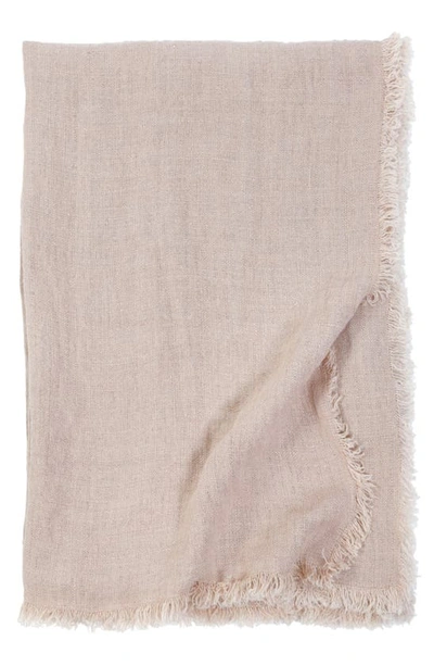 Shop Pom Pom At Home Laurel Oversized Linen Throw Blanket In Blush