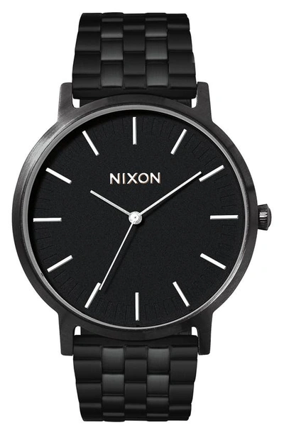 Shop Nixon Porter Bracelet Watch, 40mm In Black