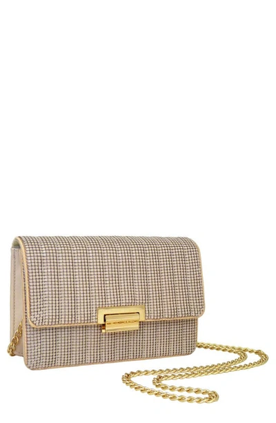 Shop Whiting & Davis Sydney Quilted Clutch In Almond