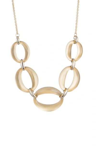 Shop Alexis Bittar Essentials Large Lucite® Link Necklace In Gold
