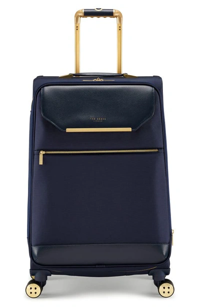 Shop Ted Baker Medium Albany 27-inch Spinner Suitcase In Navy