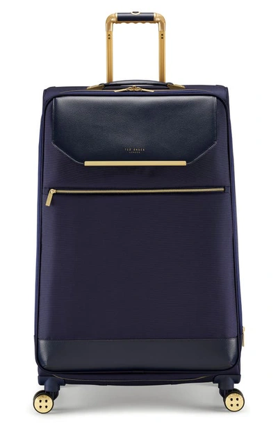 Shop Ted Baker Large Albany 32-inch Spinner Suitcase In Navy