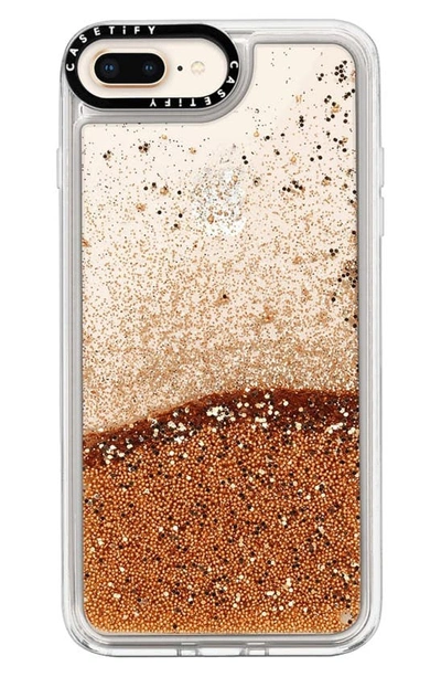 Shop Casetify Glitter Iphone 7/8 Plus Case In Gold
