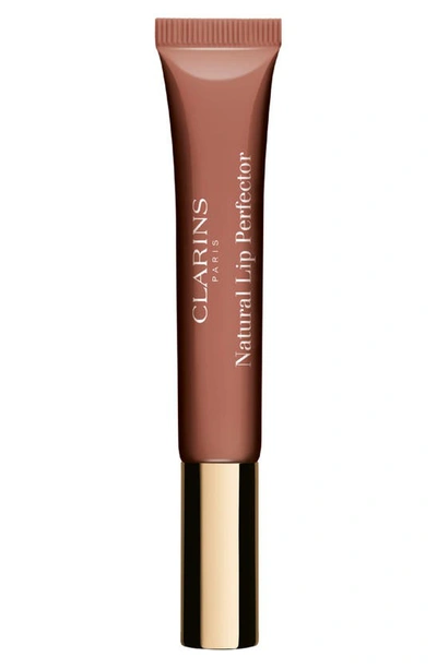 Shop Clarins Natural Lip Perfector Lip Gloss In Rosewood Shimmer 06