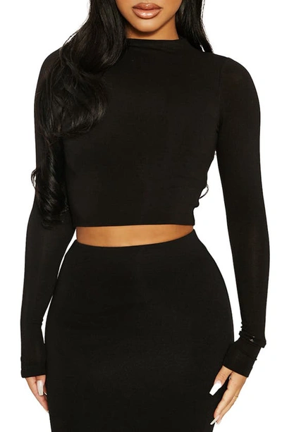 Shop Naked Wardrobe The Nw Crop Top In Black