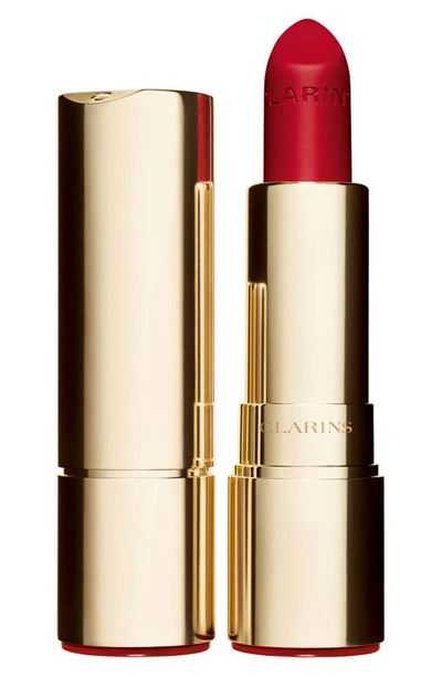 Shop Clarins Joli Rouge Velvet Matte Lipstick In 742 Joli Rouge