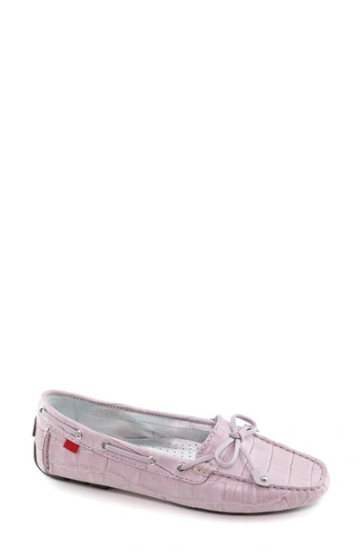 Shop Marc Joseph New York 'cypress Hill' Loafer In Lilac Croco Print Leather