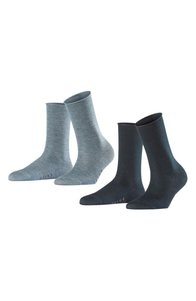 Shop Falke Active Breeze 2-pack Socks In Black/ Grey