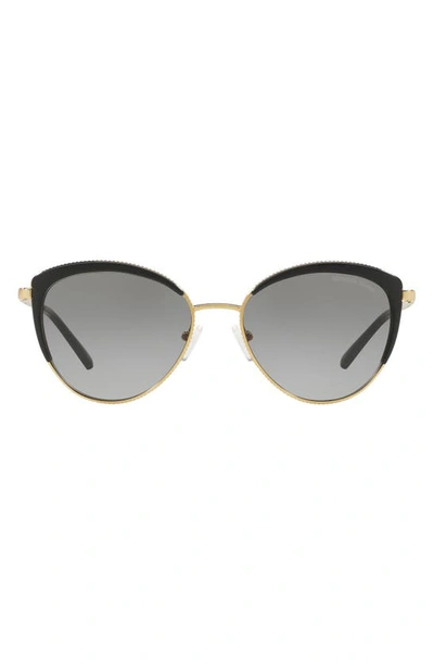 Shop Michael Kors 56mm Gradient Cat Eye Sunglasses In Dark Grey