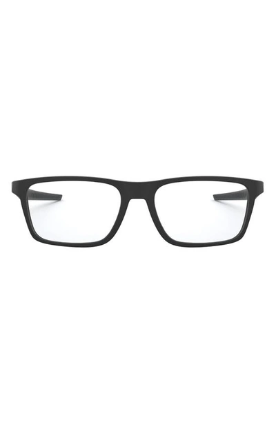 Oakley Metalink 55mm Rectangular Optical Glasses In Shiny Black