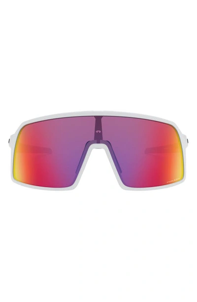 Shop Oakley Sutro S 128mm Prizm™ Wrap Shield Sunglasses In White