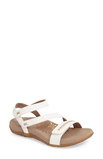 Shop Aetrex Gabby Sandal In White Leather