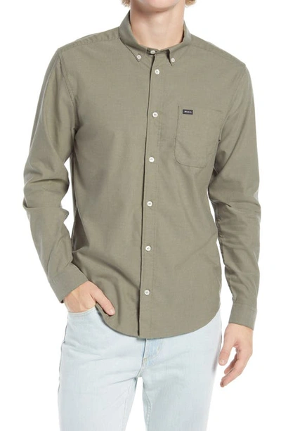 Shop Rvca That'll Do Button-down Shirt In Aloe