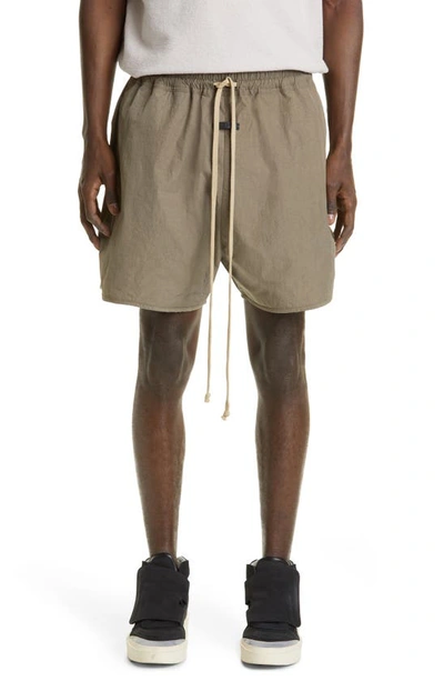 Shop Fear Of God Track Shorts In Taupe