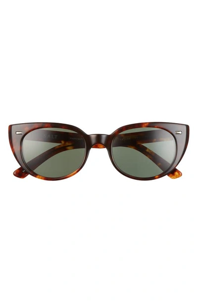Shop Salt Taylor 52mm Polarized Cat Eye Sunglasses In Toasted Toffee/ G-15