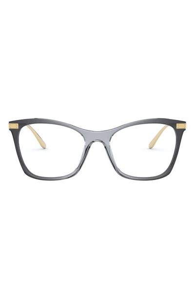 Shop Dolce & Gabbana Rectangle Optical Eyeglasses In Grey