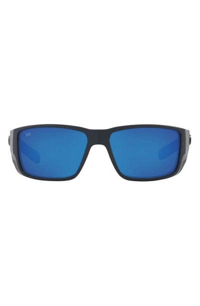 Shop Costa Del Mar Fantail Pro 60mm Polarized Sunglasses In Dark Blue