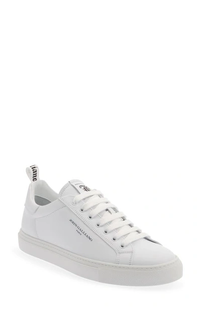Shop Galliano Logo Sneaker In White