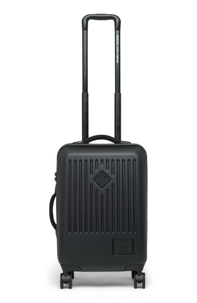 Shop Herschel Supply Co Small Trade 23-inch Rolling Suitcase In Black