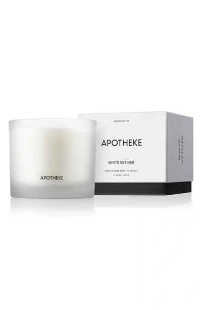 Shop Apotheke 3-wick Candle In White Vetiver
