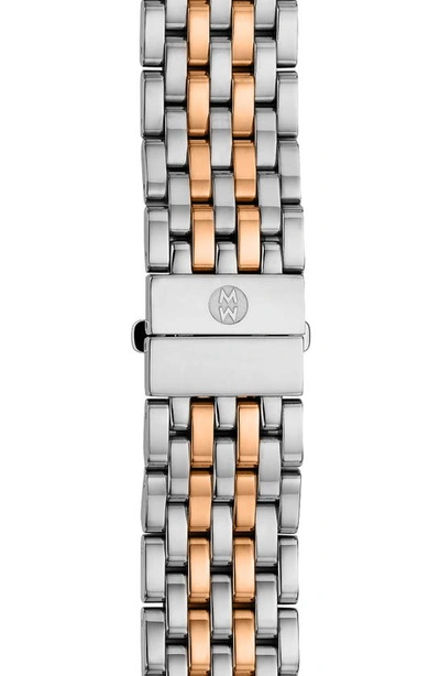 Shop Michele 'serein' 18mm Watch Bracelet Band In Gold/ Silver