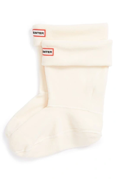 Shop Hunter Short Fleece Welly Boot Socks In Cream Fleece