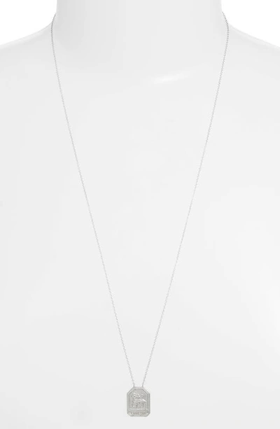 Shop Jennifer Zeuner Jewelry Kiana Zodiac Pendant Necklace In Capricorn-silver