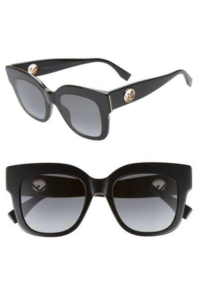 Shop Fendi 51mm Sunglasses In Black