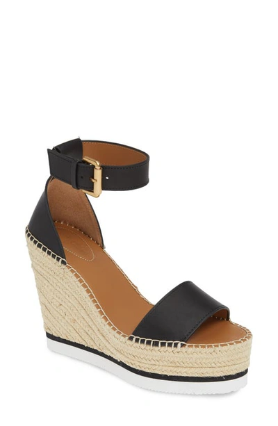 Shop See By Chloé 'glyn' Espadrille Wedge Sandal In Black