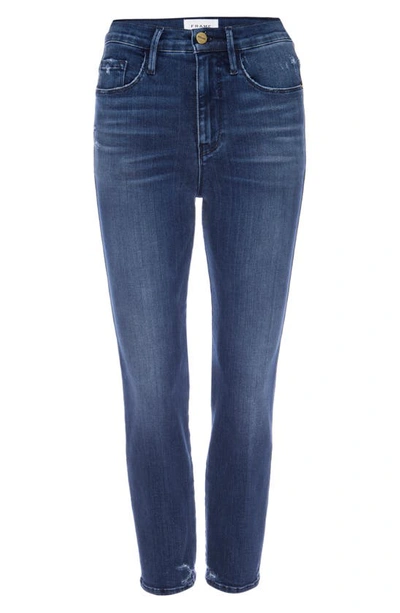 Shop Frame Le Pixie Sylvie High Waist Stretch Crop Jeans In Edgewater Chew