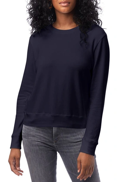 Shop Alternative Cotton Blend Interlock Sweatshirt In Midnight