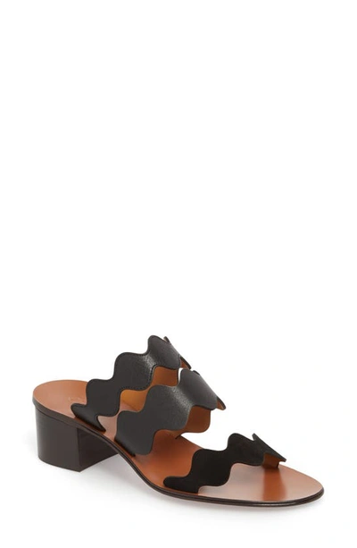 Shop Chloé Lauren Slide Sandal In Black