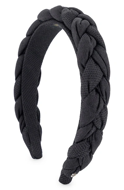 Shop Alexandre De Paris Braided Headband In Black