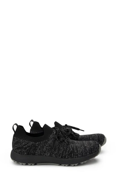 Shop Traq By Alegria Alegria Froliq Water Resistant Knit Sneaker In Zesty Black Fabric