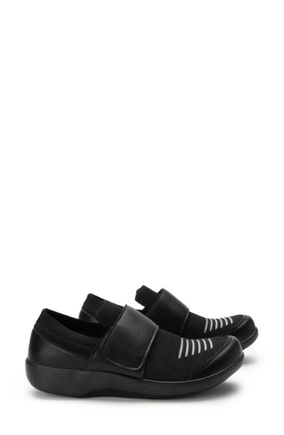 Shop Traq By Alegria Qwik Sneaker In Peeps Black Fabric