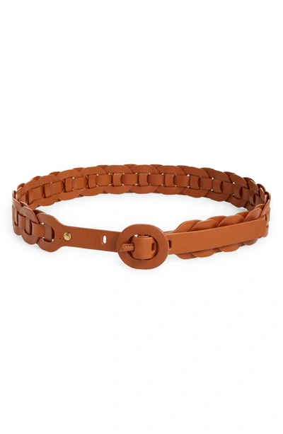 Shop Zimmermann Leather Link Belt In Tan