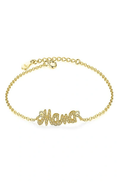 Shop Melanie Marie Mama Pendant Bracelet In Gold Plated