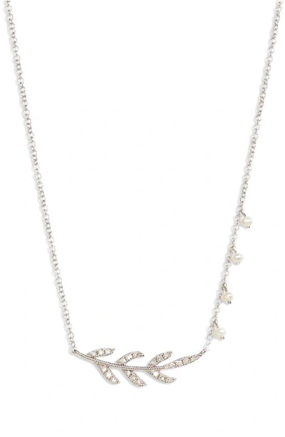 Shop Meira T Diamond Pendant Necklace In White Gold