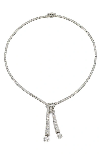 Shop Fred Leighton Vintage Art Deco Platinum Diamond Negligee Necklace