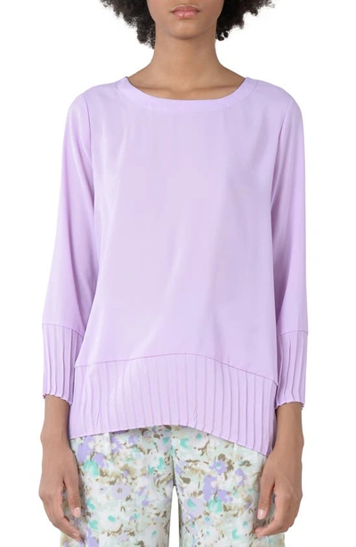 Shop Molly Bracken Pleated Hem Top In Lilac