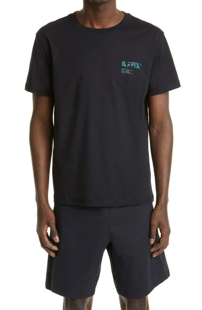 Shop Affix A.i. Standardized Logo Organic Cotton T-shirt In Black