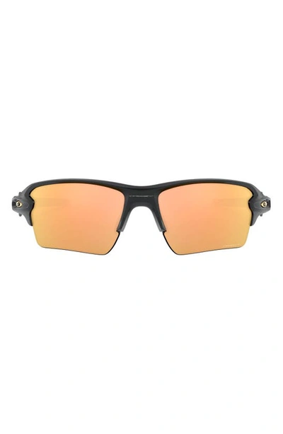 Shop Oakley Flak 2.0 Xl 59mm Polarized Sport Wrap Sunglasses In Matte Black/ Prizm Rose Gold
