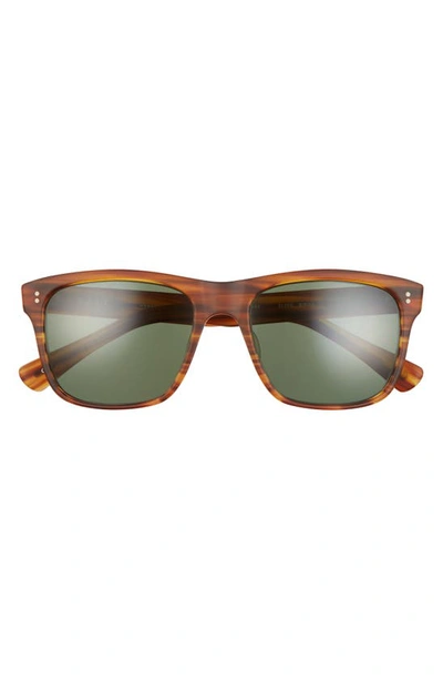 Shop Salt Elihu 57mm Polarized Sunglasses In Matte Woodgrain/ G-15