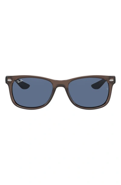 Shop Ray Ban Junior 48mm Wayfarer Sunglasses In Transparent Brown/ Dark Blue