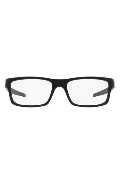 Shop Oakley Currency 54mm Square Optical Glasses In Satin Black