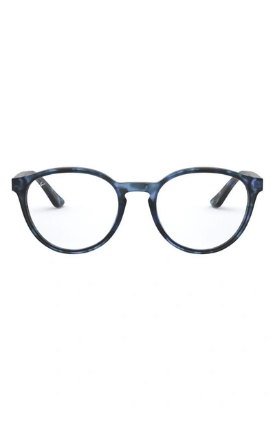 Shop Ray Ban Phantos 50mm Optical Glasses In Blue Havana